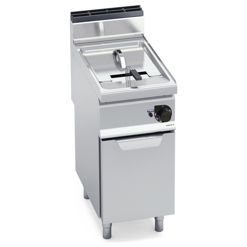 Freidora industrial a gas indirecta 18 litros con mueble Berto's Macros 700