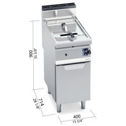 Freidora industrial a gas 10 litros con mueble Berto's Macros 700
