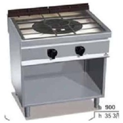 Paellero a gas industrial 27,2 kW sobre mueble Maxima 900