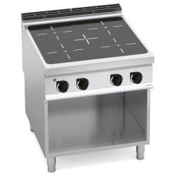 Cocina vitrocerámica industrial 4 zonas sobre mueble Maxima 900