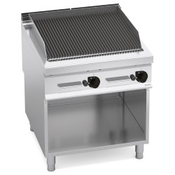 Barbacoa de piedra volcánica a gas 18 kW sobre mueble Maxima 900