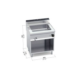 Baño maría eléctrico 2 x GN 1/1 con mueble Macros 700