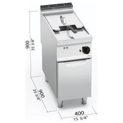 Freidora industrial eléctrica 22 litros 18 kW Berto's Maxima 900