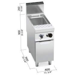 Cuece pastas a gas industrial 40 litros Berto's Maxima 900