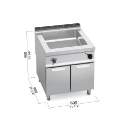 Baño maría eléctrico 2 x GN 1/1 + 1/3 sobre mueble Maxima 900
