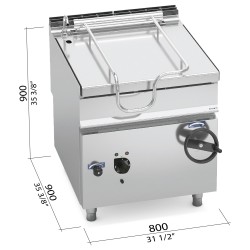 Sartén basculante eléctrica industrial 80 litros Berto's Maxima 900