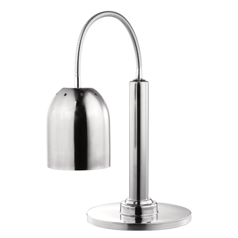 Lámpara de calor de sobremesa con base redonda de acero inoxidable