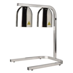 Lámpara de calor doble con soporte para GN 1/1 cromada