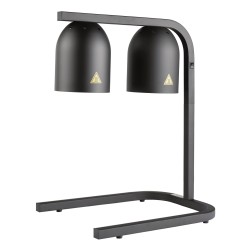 Lámpara de calor doble con soporte para GN 1/1 negra