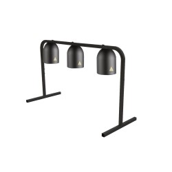 Lámpara de calor triple con soporte para 3 GN 1/1 negra
