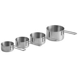 Juego de 4 tazas medidoras de acero inoxidable