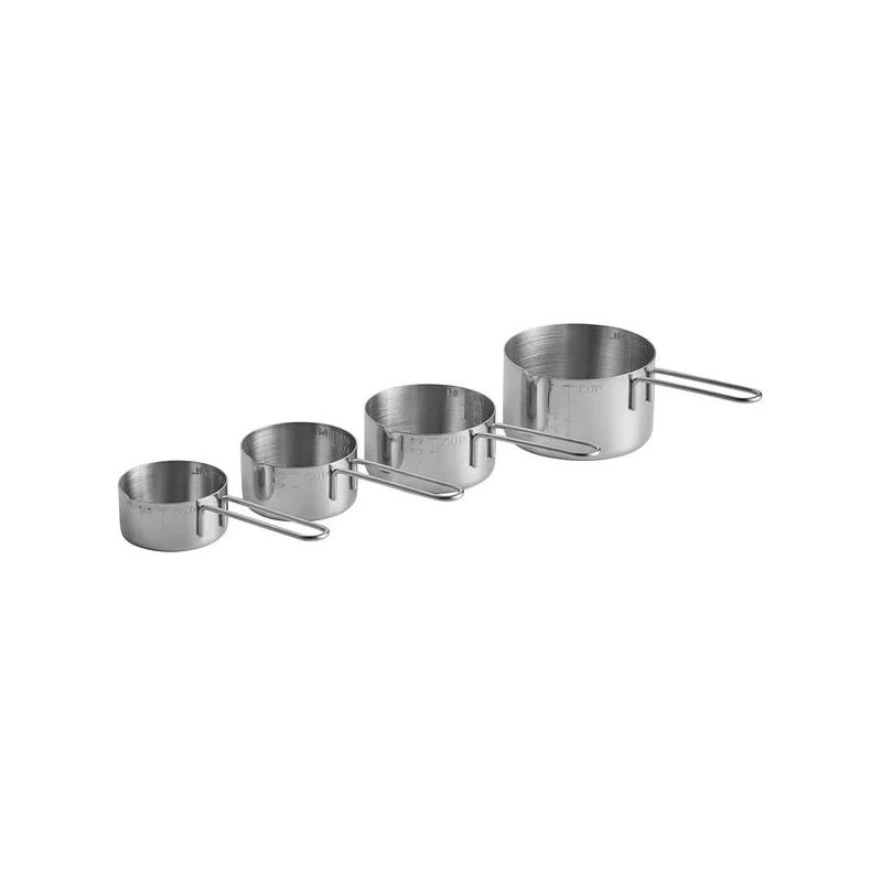 Juego de 4 tazas medidoras de acero inoxidable