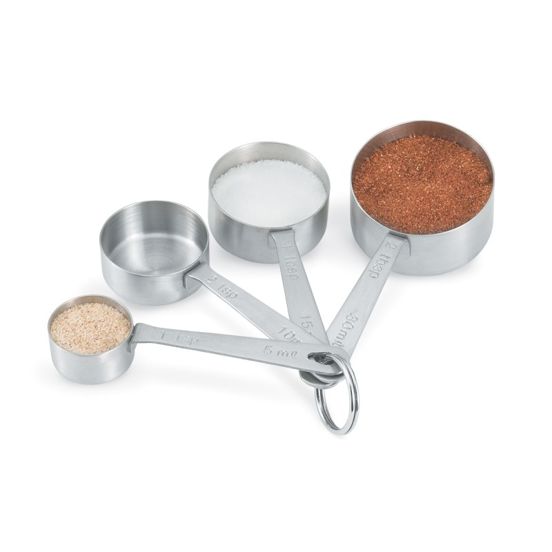 Juego de 4 cucharas medidoras de lados rectos