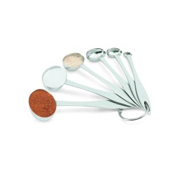 Juego de 6 cucharas medidoras ovales con anilla