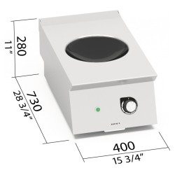 Wok de inducción industrial 5 kW de sobremesa S700