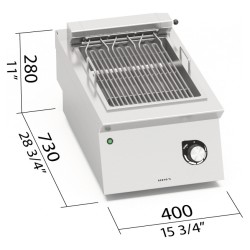 Parrilla eléctrica industrial 400 de sobremesa Berto's S700