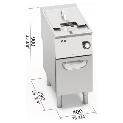Freidora industrial eléctrica 10 litros con mueble Berto's S700