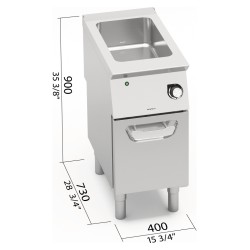 Baño maría eléctrico GN 1/1 con mueble Berto's S700