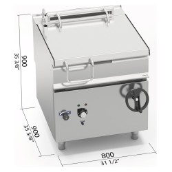 Sartén basculante eléctrica industrial 80 litros Berto's S900