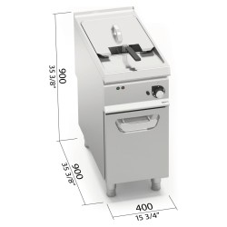 Freidora industrial eléctrica 22 litros 22 kW Berto's S900