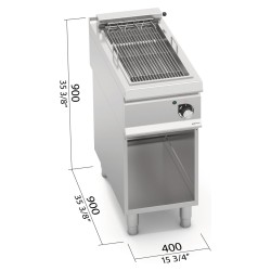 Parrilla eléctrica industrial 400 sobre mueble Berto's S900