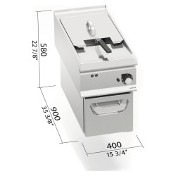 Freidora industrial eléctrica 18 litros de sobremesa Berto's LX900 Top