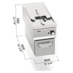 Freidora industrial eléctrica 22 litros de sobremesa Berto's LX900 Top
