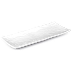 Bandeja rectangular de melamina Blanche