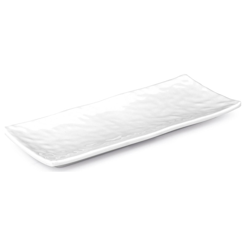 Bandeja rectangular de melamina Blanche