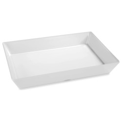 Fuente rectangular alta de melamina Sharing 35 x 25 cm