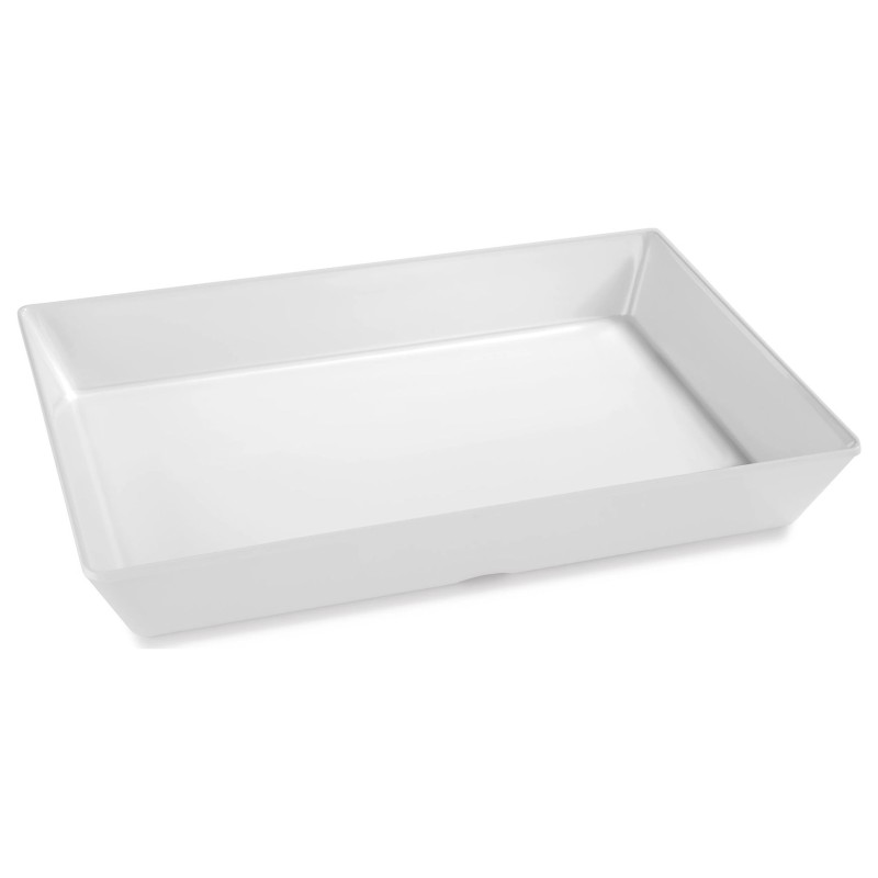 Fuente rectangular alta de melamina Sharing 35 x 25 cm