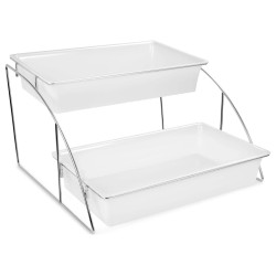 Expositor escalonado inox para cubetas GN 1/1