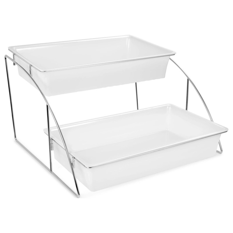 Expositor escalonado inox para cubetas GN 1/1
