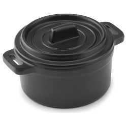 Mini cocotte con tapa de melamina negra