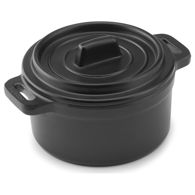 Mini cocotte con tapa de melamina negra
