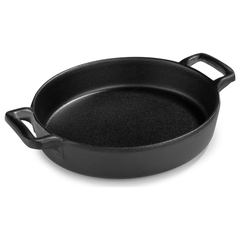 Mini fuente ovalada con asas de melamina negra 18 cm