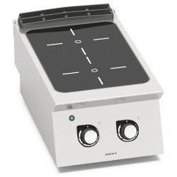 Cocina vitrocerámica industrial 2 zonas de sobremesa Berto's S700