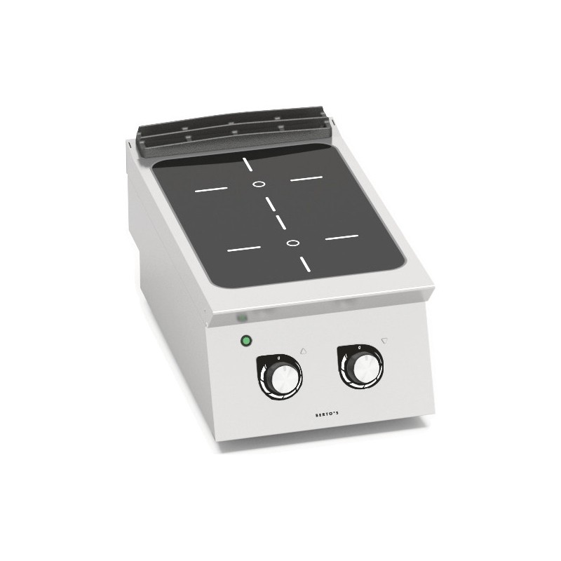 Cocina vitrocerámica industrial 2 zonas de sobremesa Berto's S700