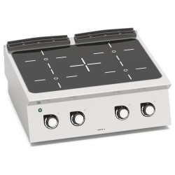 Cocina vitrocerámica industrial 4 zonas de sobremesa Berto's S700