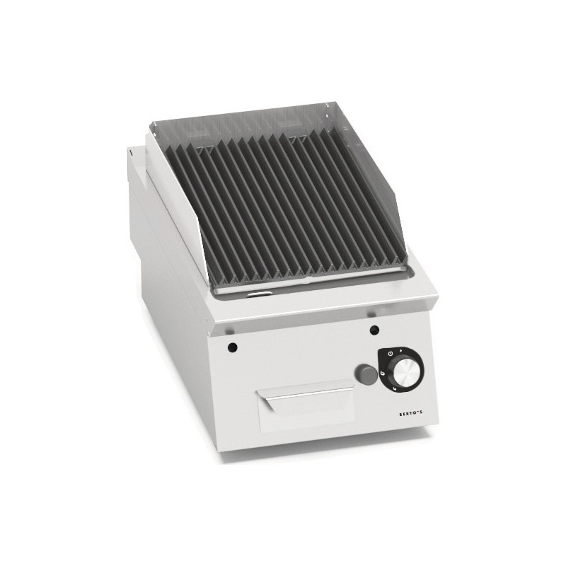 Barbacoa de piedra volcánica a gas 400 de sobremesa Berto's S700