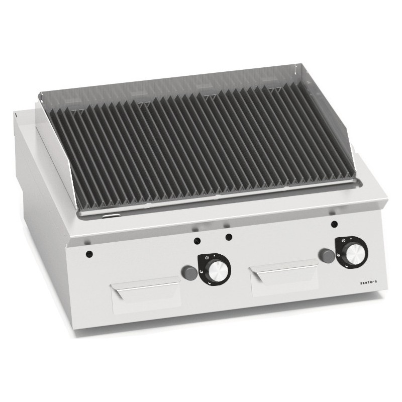 Barbacoa de piedra volcánica a gas 800 de sobremesa Berto's S700