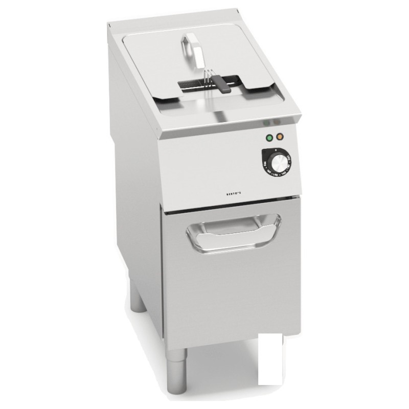 Freidora industrial eléctrica 18 litros 18 kW con mueble Berto's S700