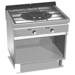 Paellero a gas industrial 27,2 kW sobre mueble Berto's S900