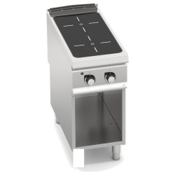 Cocina vitrocerámica industrial 2 zonas sobre mueble Berto's S900