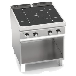 Cocina vitrocerámica industrial 4 zonas sobre mueble Berto's S900