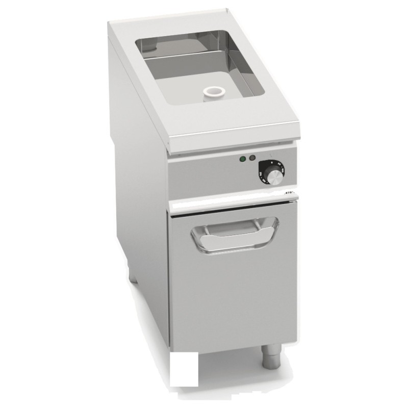 Asador eléctrico multifunción industrial 400 sobre mueble Berto's S900