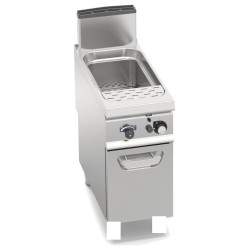 Cuece pastas a gas industrial 40 litros sobre mueble Berto's S900