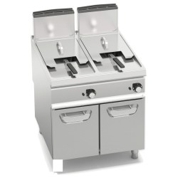 Freidora industrial a gas indirecta 2 cubas 18+18 litros Berto's S900