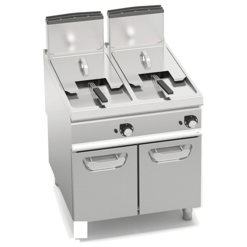 Freidora industrial a gas indirecta 2 cubas 18+18 litros Berto's S900