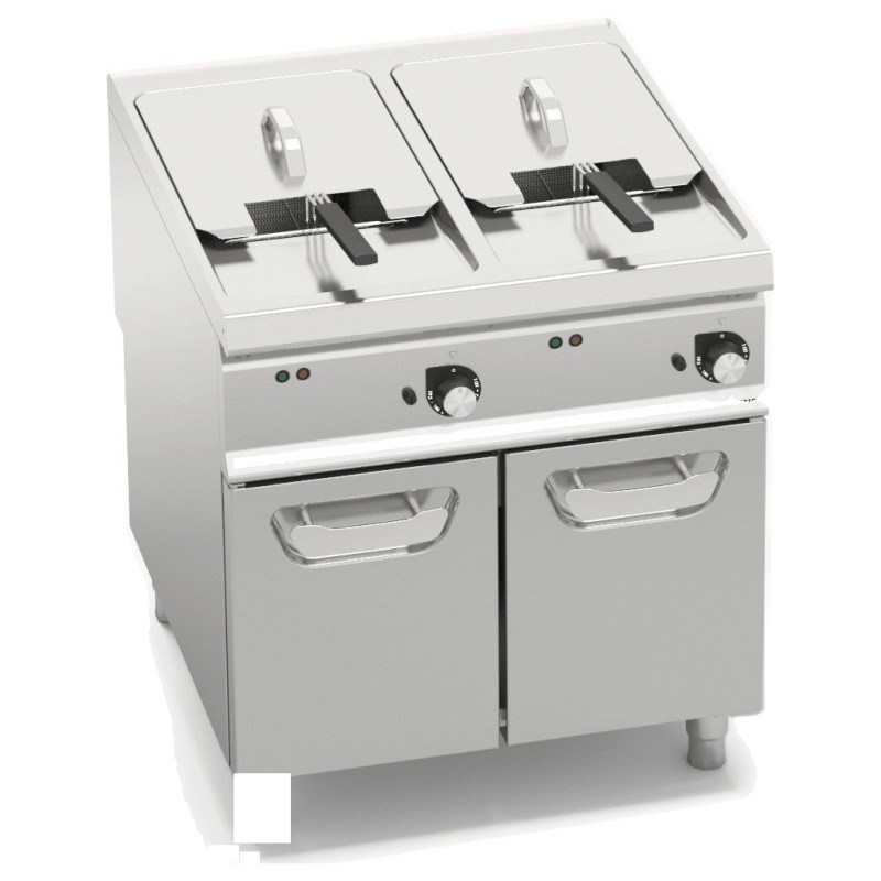 Freidora industrial eléctrica 2 cubas 22+22 litros Berto's S900